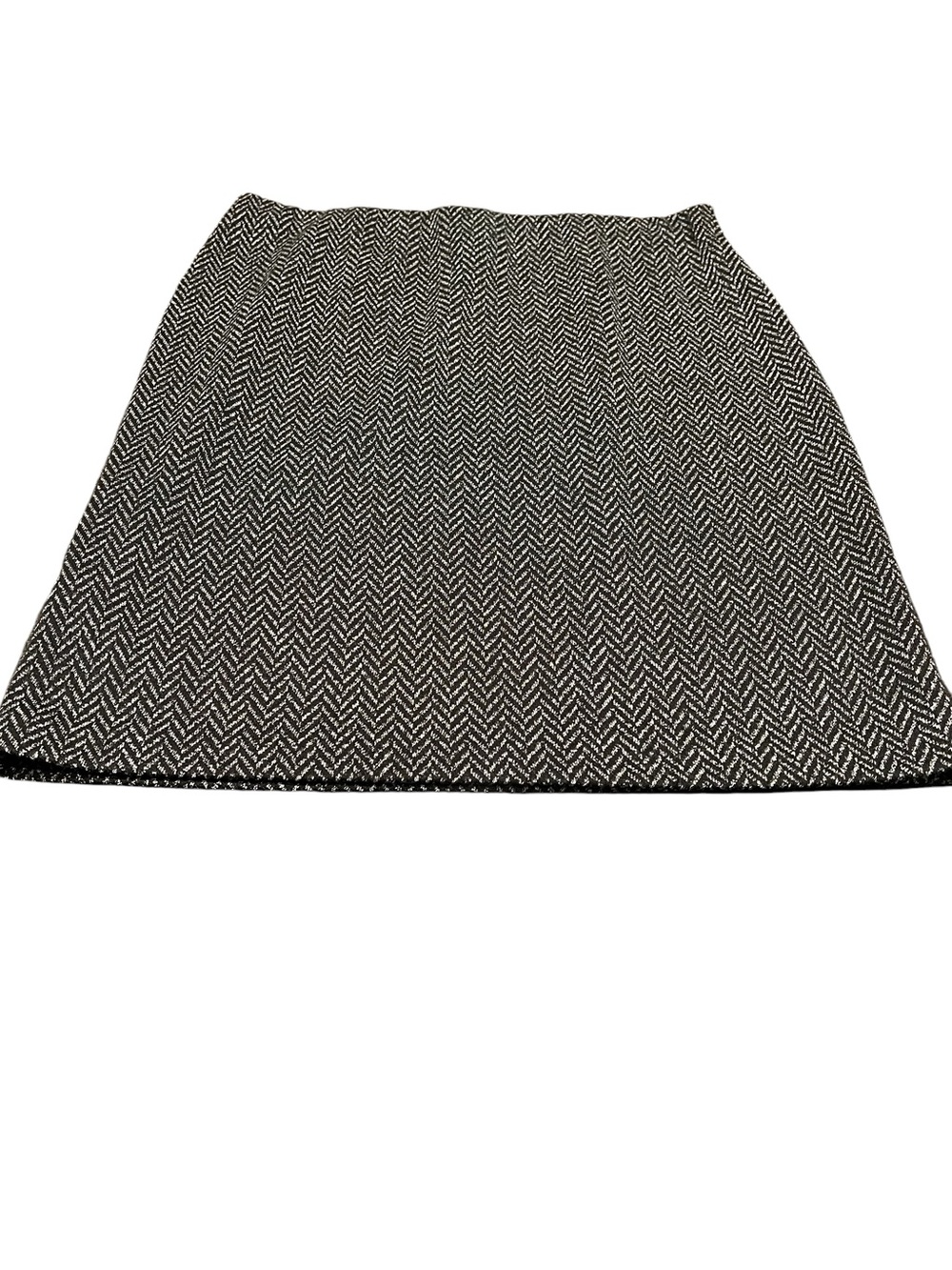 Express Black and White Mini Skirt with Herringbone Texture